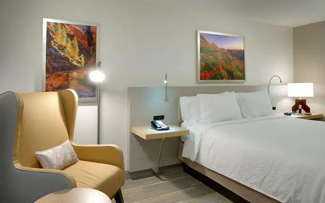غرفة بسرير كينج بإطلالة على الجبل، Hilton Garden Inn Lehi 2/3