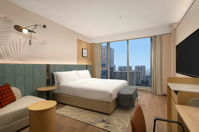 غرفة بسرير كينج، Hilton Garden Inn Hangzhou Fuyang Fuchun 4/7