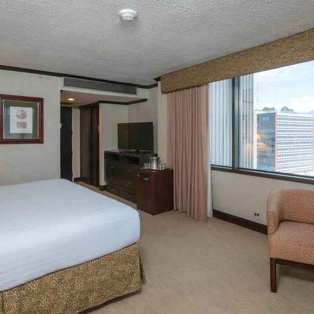 غرفة قياسية ركنية بسرير كينج بإطلالة على المدينة، Delta Hotels by Marriott San Jose Aurola 4/9