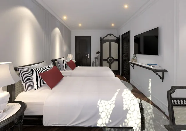 غرفة ديلوكس بسريرين منفصلين بغرفة نوم واحدة، HANOI GRACEFUL HOTEL 3/10