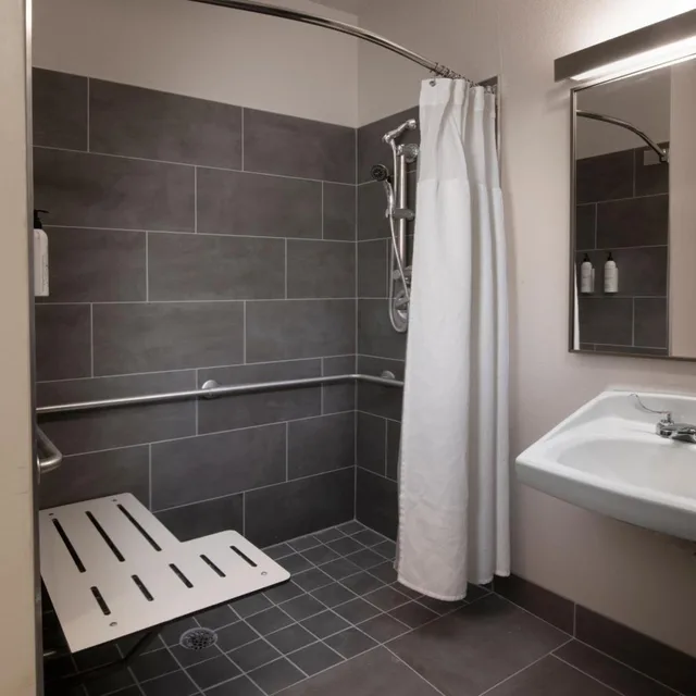 غرفة بسرير كينج بحوض استحمام لذوي الإعاقة، Fairfield Inn Suites Fort Worth Fossil Creek 5/6