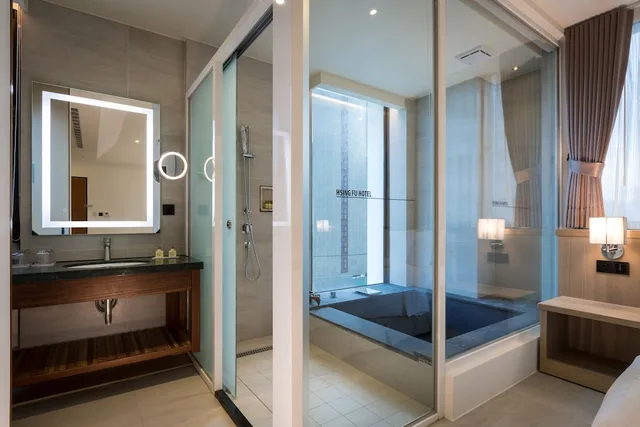 غرفة سوبيريور بسريرين كوين، Hsing Fu Hotel 3/4