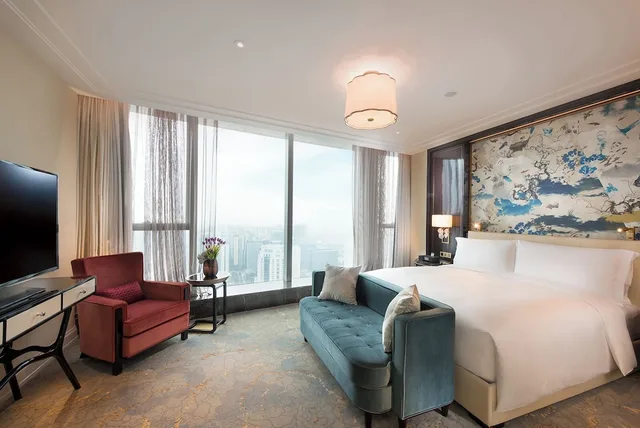 جناح رئاسي بسريرين كينج بغرفتي نوم، Waldorf Astoria Chengdu 1/4