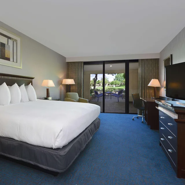 غرفة بسرير كينج بإطلالة على الحديقة لذوي الإعاقة، Doubletree By Hilton Newark Fremont 1/1