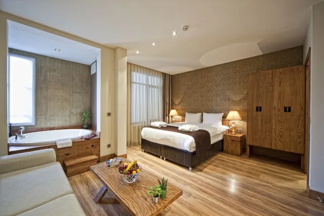غرفة تنفيذية بسرير مزدوج مع أريكة بجاكوزي، Triada Otel 1/7