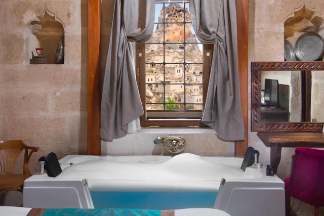 غرفة ديلوكس بسرير مزدوج بحوض استحمام، Cappa Via Cave Hotel 5/10