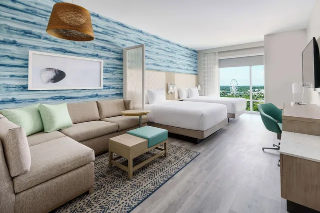 غرفة بسريرين كوين مع أريكة لذوي الإعاقة، Hyatt Place Panama City Beach 5/8