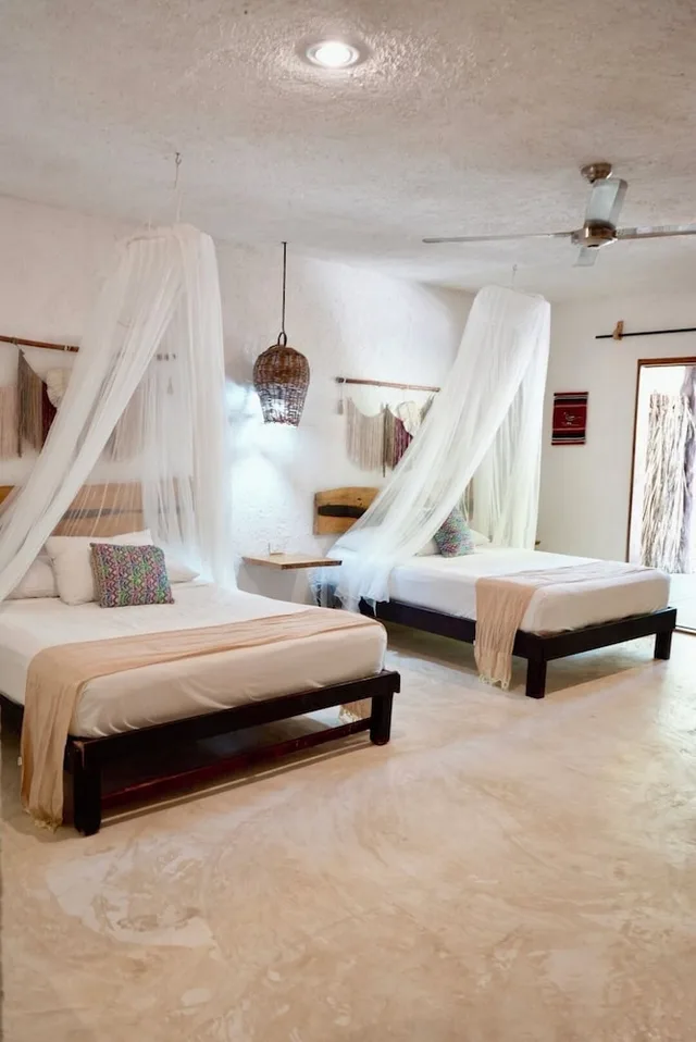غرفة رباعية بسريرين كوين، Hotel Zomay Holbox 3/4