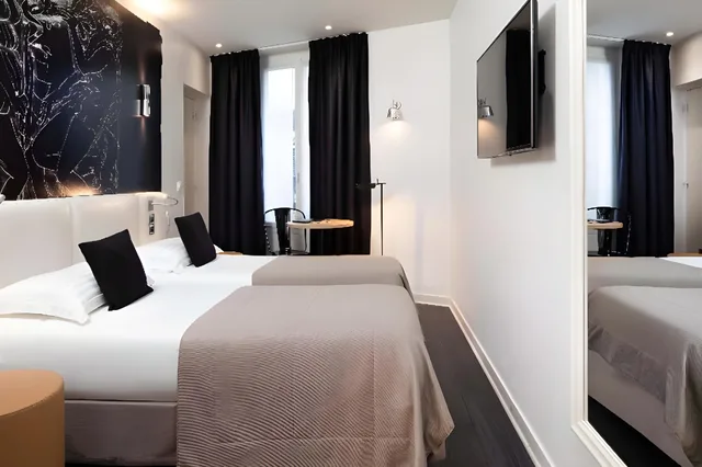 غرفة بسريرين منفصلين، Hotel Montparnasse Saint Germain 1/1