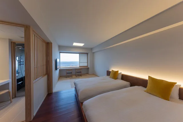 غرفة قياسية بسرير مزدوج بإطلالة على البحر، Iseya Ryokan 1/1
