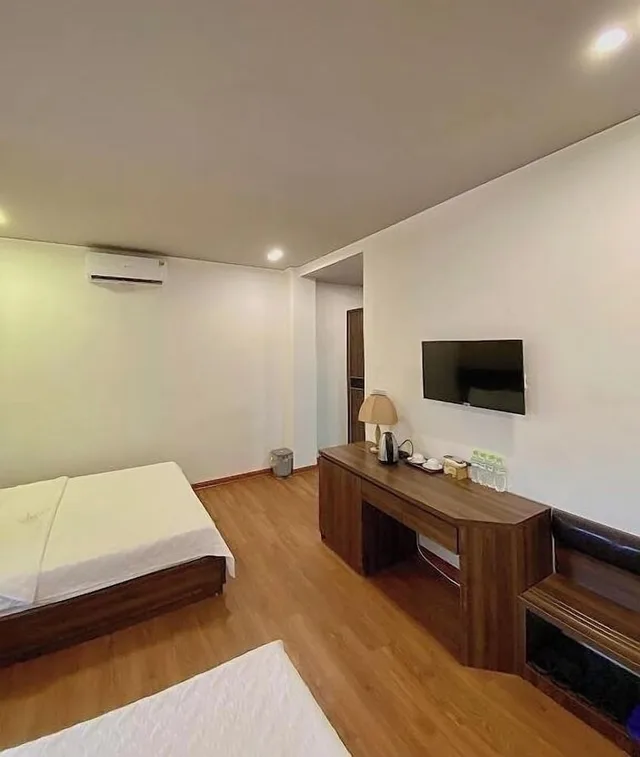 غرفة عائلية بسريرين كوين بإطلالة على المسبح، Catba Oasis Bungalows - Hostel 4/7