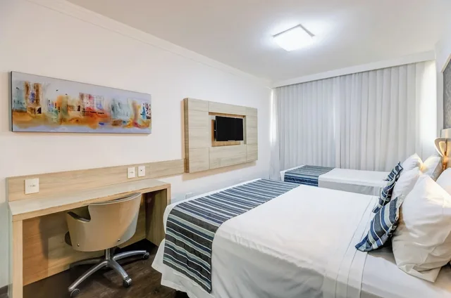 غرفة ديلوكس ثلاثية بسرير كوين وسرير فردي، Allia Gran Hotel Pampulha Suites 5/10