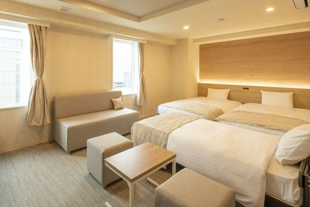 Deluxe, Twin Beds, Hotel Amanek Asahikawa 2/3