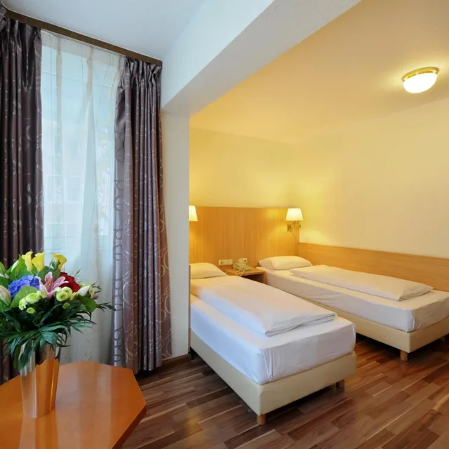 غرفة بسرير مزدوج أو سريرين منفصلين، Bellevue Hotel 3/7