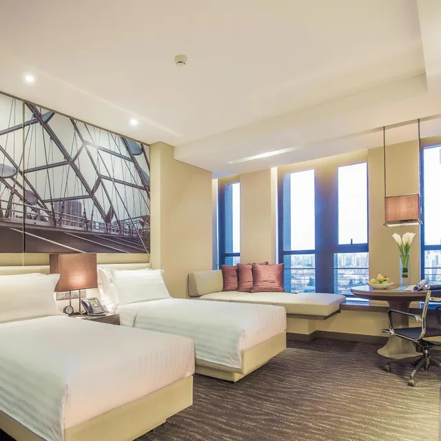 غرفة كلوب بسرير فردي بإطلالة على النهر، Pan Pacific Tianjin 1/4