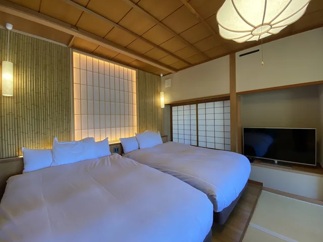 Japanese, 2 Double Beds, Outdoor Bath، Ashikari 1/2