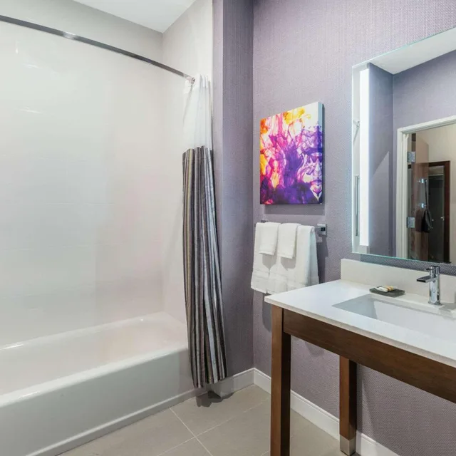 غرفة بسرير كينج بحوض استحمام لذوي الإعاقة، La Quinta Inn And Suites By Wyndham Lewisville 5/6