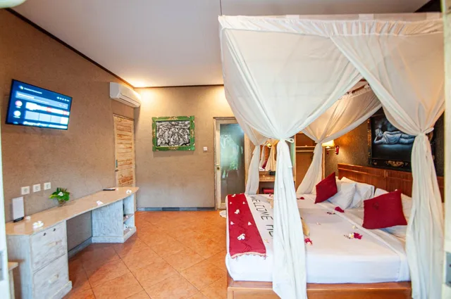 غرفة ديلوكس بسرير مزدوج أو سريرين منفصلين، Kubuku Eco Dive Lodge And Yoga 4/8