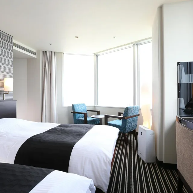 غرفة ديلوكس بسريرين منفصلين للمدخنين، Apa Hotel and Resort Tokyo Bay Makuhari 3/6