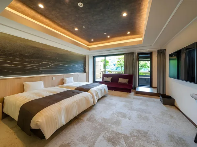 Room, 2 Double Beds, Mountain View, New Wing، Kotohira Onsen Kotosankaku 1/1