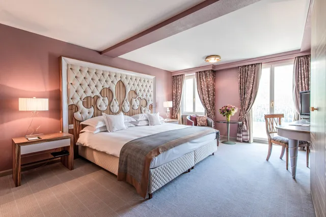 غرفة ديلوكس بسرير كينج بإطلالة على البحيرة، Carlton Hotel St Moritz 1/10