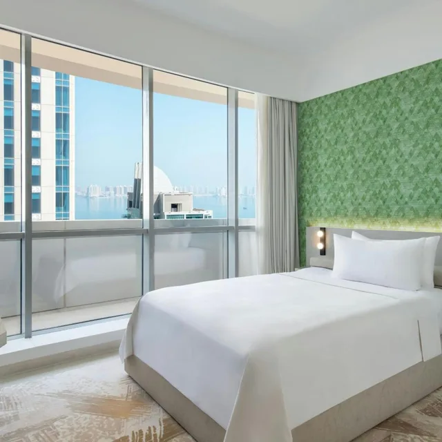 2 Bedrooms, Apartment, King and Queen Bed, City View, Element West Bay Doha 3/10