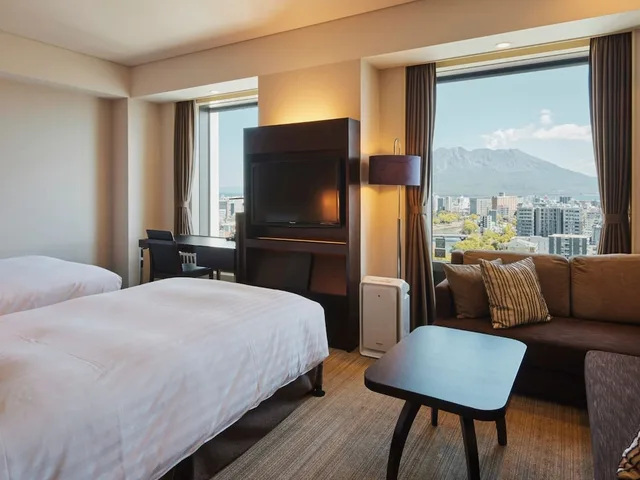 غرفة بريميوم بسريرين منفصلين، Solaria Nishitetsu Hotel Kagoshima 2/3