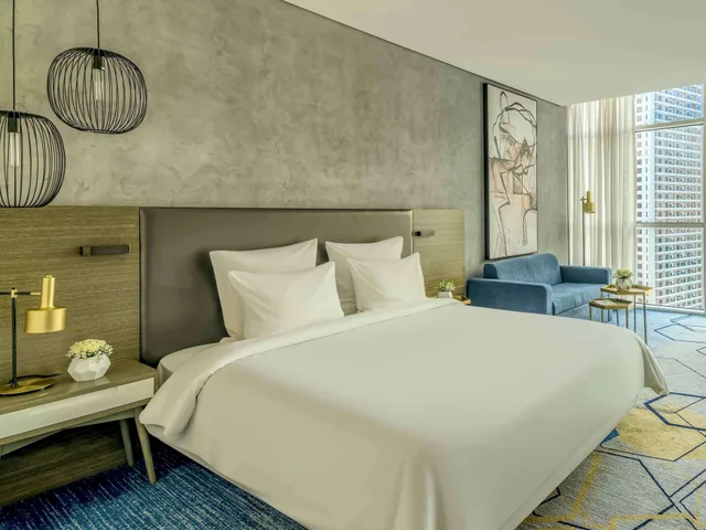 غرفة سوبيريور بسريرين منفصلين بإطلالة على المدينة، Pullman Hotel Sharjah 3/6