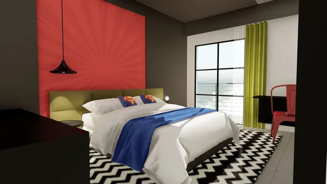 غرفة عائلية بثلاثة أسرّة بشرفة، Hotel Casual Pop Art Benidorm 1/3