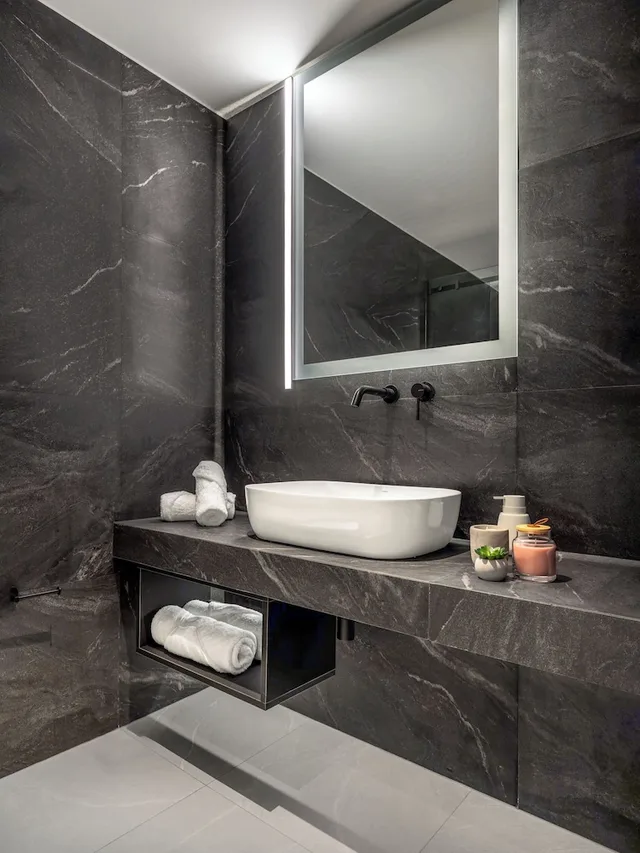 غرفة كومفورت بسرير كينج بمطبخ، Urban K Hotel Athens 6/6