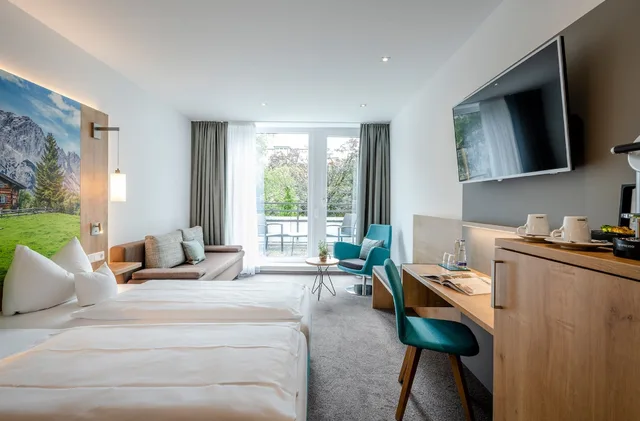جناح جونيور بسرير كوين وسريرين منفصلين بشرفة، Avalon Bad Reichenhall 3/5