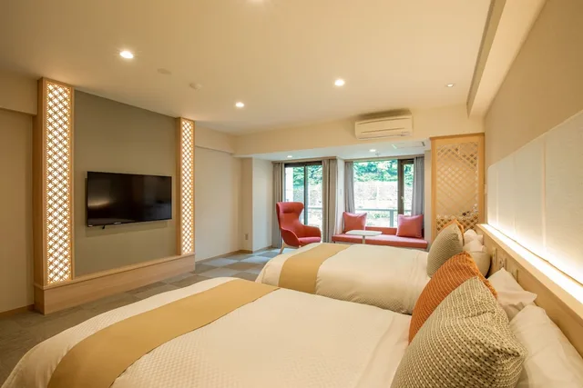 غرفة غربية بسريرين منفصلين، Kinugawa Onsen Hotel 2/2