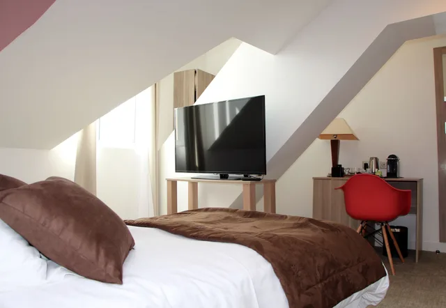 غرفة مفردة بسرير فردي، Hotel Restaurant L'Esturgeon 1/3