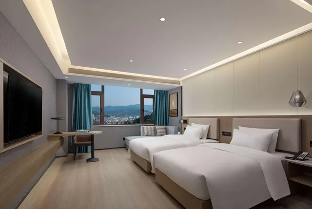 غرفة ديلوكس بسريرين منفصلين، Wyndham Garden Puer Mojiang 1/1