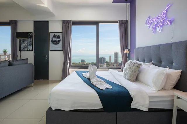 غرفة سوبيريور بسرير كوين بإطلالة على البحر، Tropicana 218 Macalister 2/2