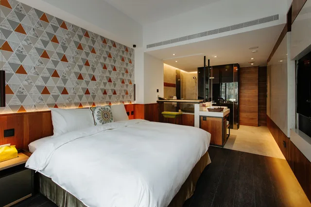غرفة ديلوكس بسرير مزدوج بحوض استحمام، CHECK inn Taichung Zhongshan 1/5