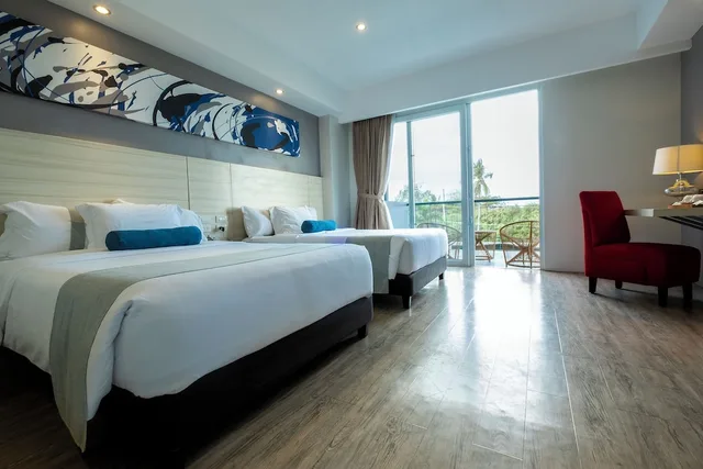 غرفة بريميير بسرير مزدوج بإطلالة على المدينة، Solea Mactan Resort 3/7