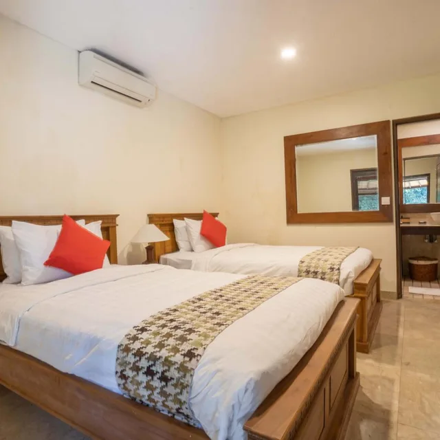 فيلا بسرير كينج بإطلالة على النهر بغرفتي نوم بمسبح خاص، Villa Semana Resort Ubud 3/8