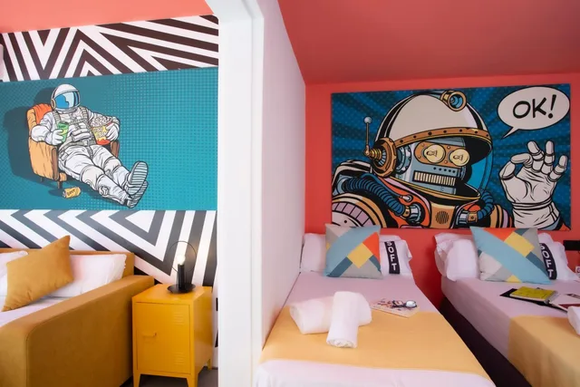 غرفة عائلية بإطلالة على البحر بشرفة، Hotel Casual Pop Art Benidorm 2/4