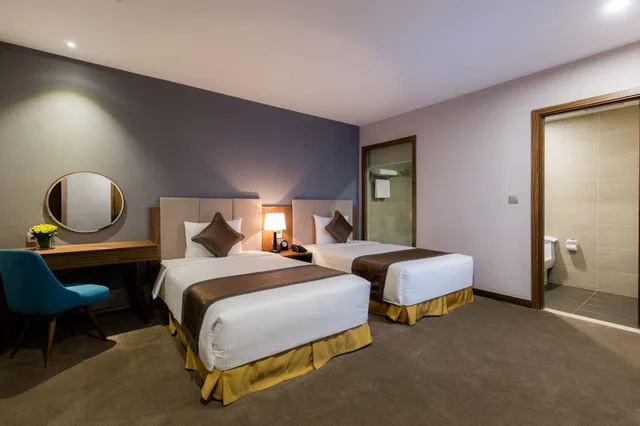 غرفة عائلية بسريرين منفصلين وسرير كينج، Muong Thanh Luxury Vien Trieu Hotel 3/6