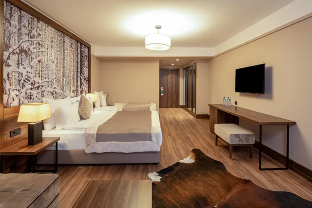 غرفة سوبيريور رباعية بسرير مزدوج وسرير فردي مع أريكة، Dorukkaya Ski & Mountain Resort - All Inclusive 2/3