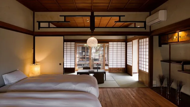غرفة غراند بسريرين منفصلين وفرشتي فوتون، Sasayama Castle Town Hotel Nipponia 1/4