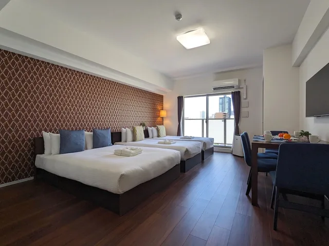غرفة سوبيريور عائلية بسرير مزدوج وسريرين منفصلين، Eslead Hotel Namba Ebisu West 1/7