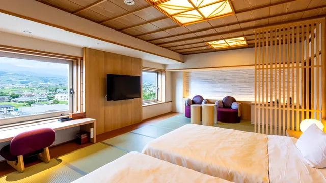 غرفة بسريرين مزدوجين بأرضية تاتامي، Hotel Kasugai 1/1