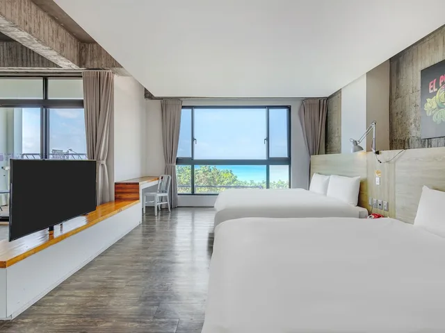 غرفة رباعية بسريرين كينج، El Puerto Hotel 2/10