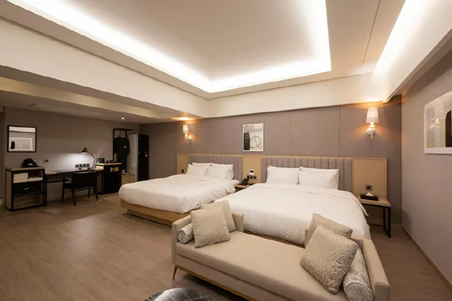 غرفة بريميير بسريرين منفصلين، Yeonsan Hound Hotel 2/3