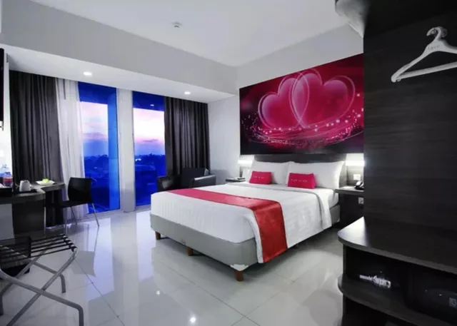 غرفة ديلوكس بسرير مزدوج أو سريرين منفصلين، favehotel Pekanbaru 2/6