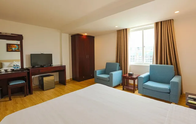 جناح استوديو ديلوكس بسرير كينج بغرفة نوم واحدة، Aluna Ben Thanh Hotel 1/1
