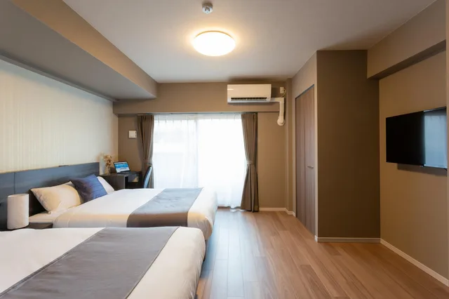 Type A, Deluxe, Twin Beds, Bon Condominium Namba Ebisu 1/1