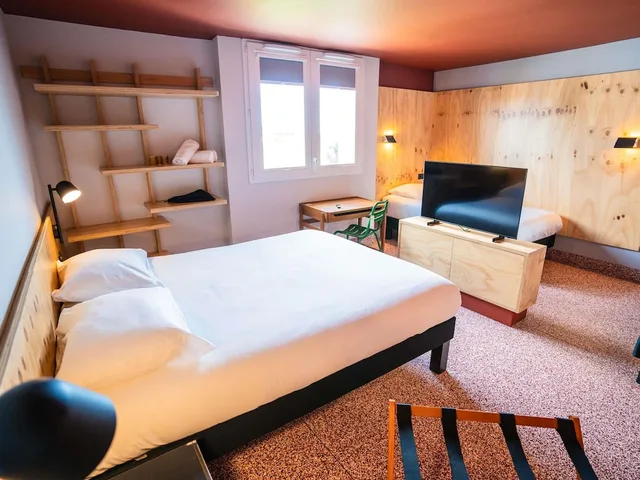 غرفة عائلية بسريرين مزدوجين، greet hotel Montpellier Aéroport Parc des Expos 4/10